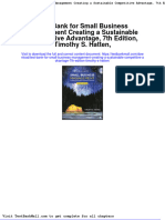 Test Bank For Small Business Management Creating A Sustainable Competitive Advantage 7th Edition Timothy S Hatten