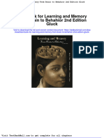 Test Bank For Learning and Memory From Brain To Behahior 2nd Edition Gluck