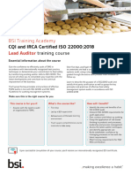 ISO 22000 Lead Auditor Training Course