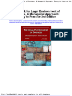 Test Bank For Legal Environment of Business A Managerial Approach Theory To Practice 3rd Edition