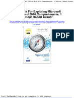 Test Bank For Exploring Microsoft Office Word 2010 Comprehensive 1 Edition Robert Grauer