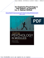 Test Bank For Exploring Psychology in Modules 10th Edition by David G Myers C Nathan Dewall