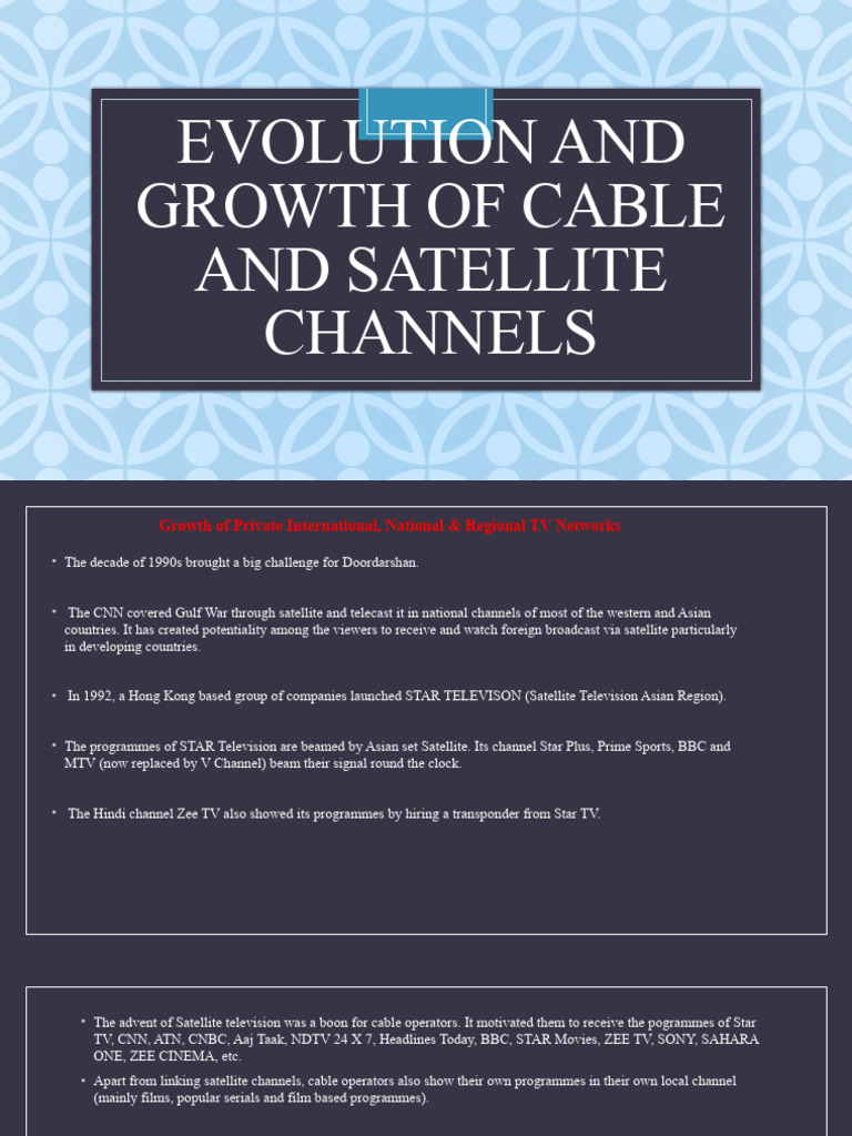 Evolution of Indian Satellite TV Channels | PDF | Television Network ...