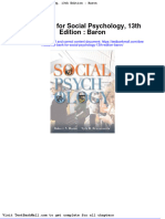 Test Bank For Social Psychology 13th Edition Baron