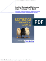 Statistics For The Behavioral Sciences 3rd Edition Privitera Test Bank