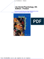 Test Bank For Social Psychology 5th Edition Franzoi