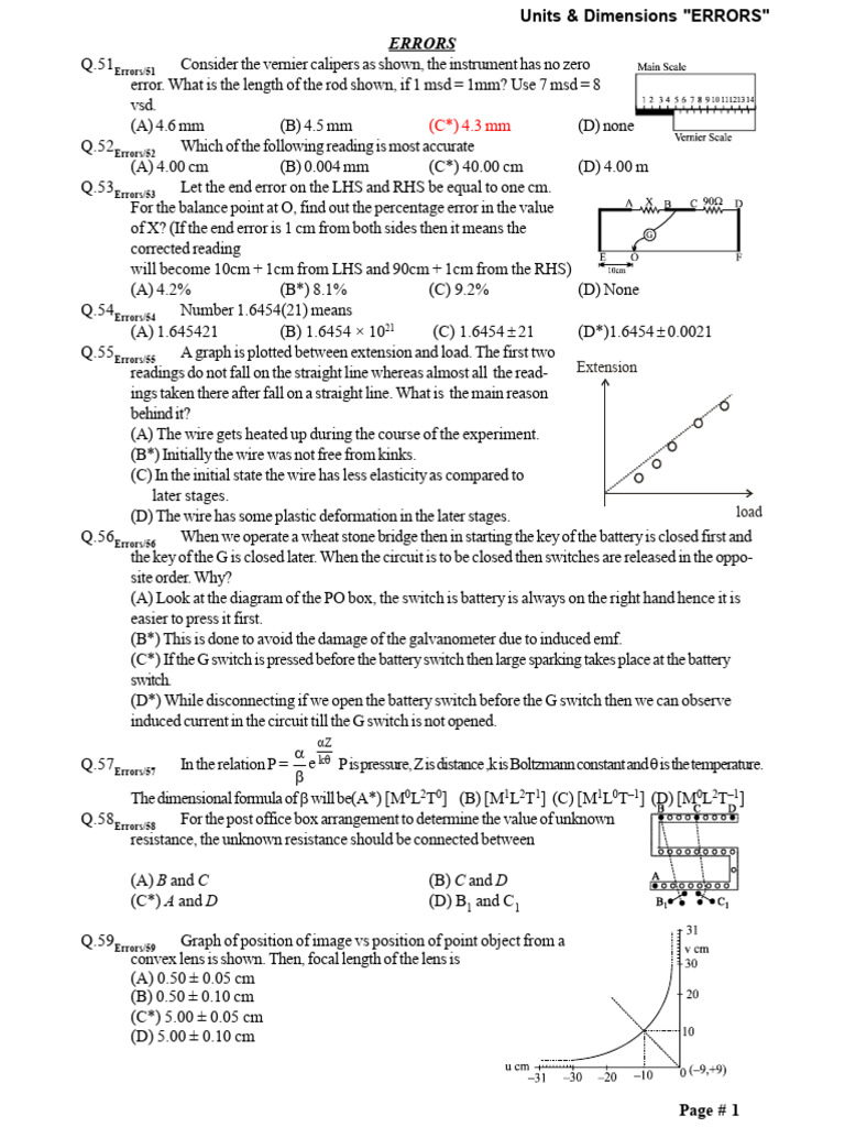 Errors in Measurement and Calculations | PDF | Significant Figures ...