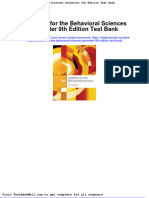 Statistics For The Behavioral Sciences Gravetter 9th Edition Test Bank