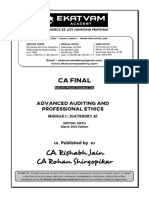CA Final Auditing - Part I - Category A - Mar 2022 - Rev