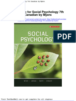 Test Bank For Social Psychology 7th Canadian by Myers