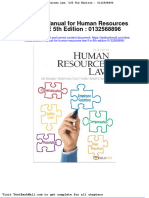 Solution Manual For Human Resources Law 5 e 5th Edition 0132568896