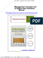 Strategic Management Concepts and Cases 1st Edition Dyer Solutions Manual