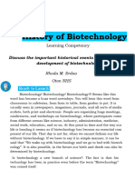 Biotech History of Biotechnology