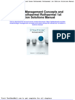 Strategic Management Concepts and Cases Rothaermel Rothaermel 1st Edition Solutions Manual