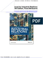 Solution Manual For Industrial Relations in Canada 4th Edition Fiona Mcquarrie