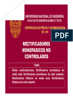 Rectificadores Monofasicos No Monofasicos No Controlados: Universidad Nacional de Ingeniería
