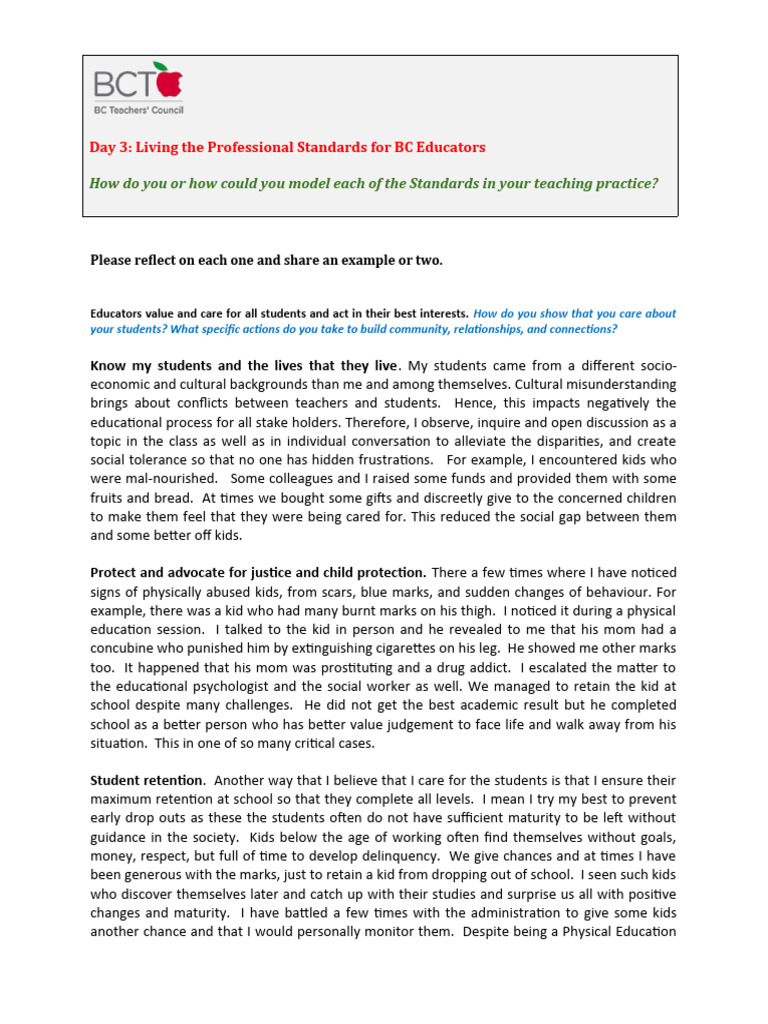 Day 3 - Connecting To Standards | PDF | Teachers | Differentiated ...