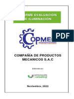 Informe Evaluación de Iluminación - COMPAÑÍA DE PRODUCTOS MECANICOS S.A