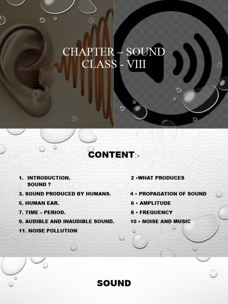 CH 13 Sound 1 | PDF | Sound | Ear