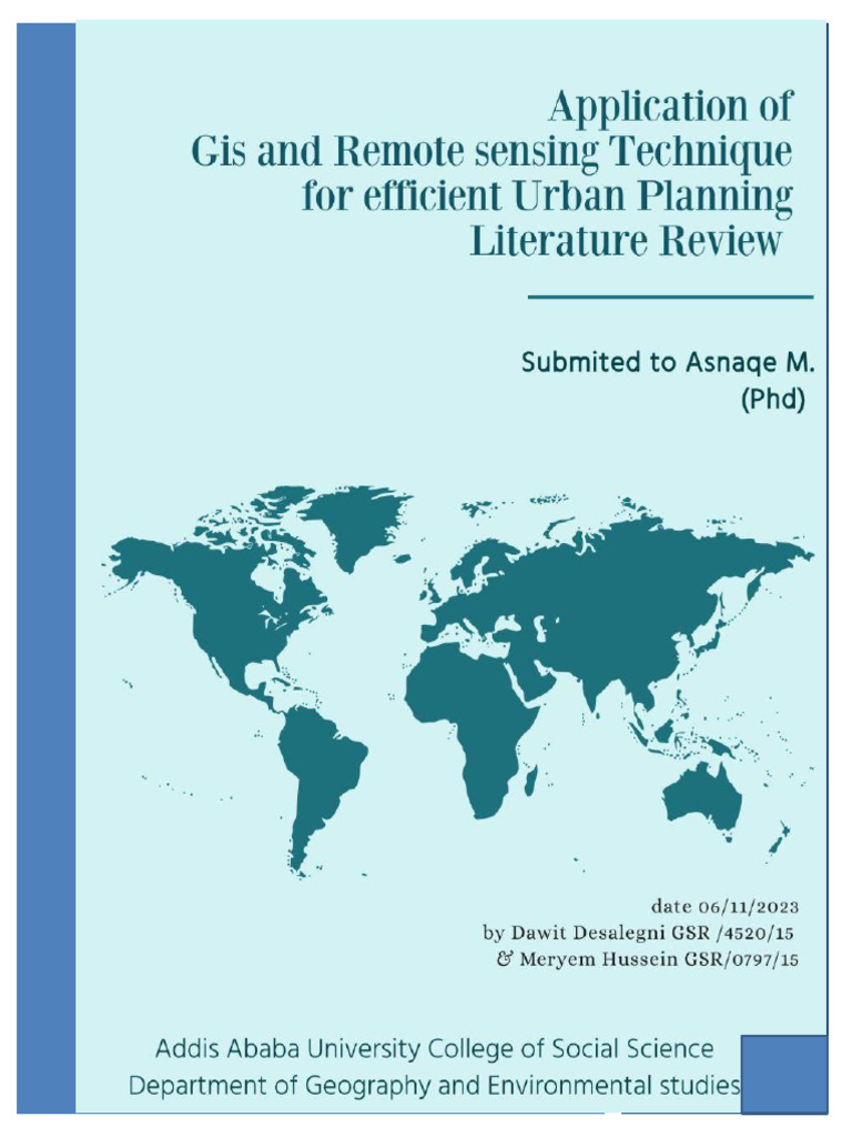 Remote Sensing & GIS in Urban Planning | PDF | Geographic Information ...