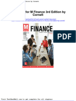 Test Bank For M Finance 3rd Edition by Cornett