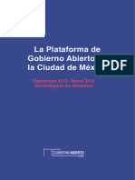 La Plataforma de Gobierno Abierto de La Ciudad de México