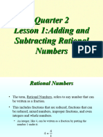 Adding and Subtracting Rational Numbers