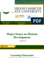 LESSON 3 Major Issues of Human Development