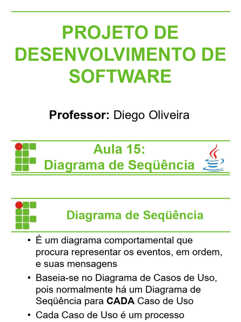 Diagrama de Sequência em Software | PDF | Diagrama de caso de uso ...