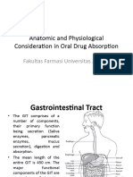 Anatomic and Physiological Consideration in Oral Drug Absorption