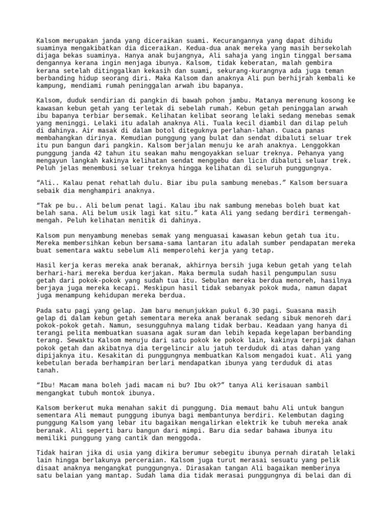 Kalsom: Kisah Janda dan Anak Berahi | PDF