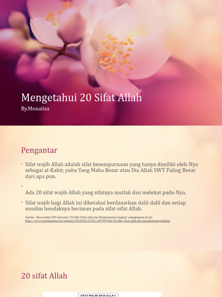 Mengetahui 20 Sifat Allah | PDF | Agama \u0026 Spiritualitas, image size:768x1024