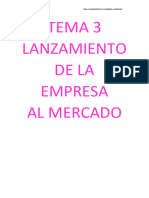 Tema 3 Lanzamiento de La Empresa Al Mercado