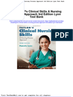 Taylors Clinical Skills A Nursing Process Approach 3rd Edition Lynn Test Bank