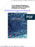 TB For Applied Statistics in Business and Economics 7th Edition David Doane Lori Seward