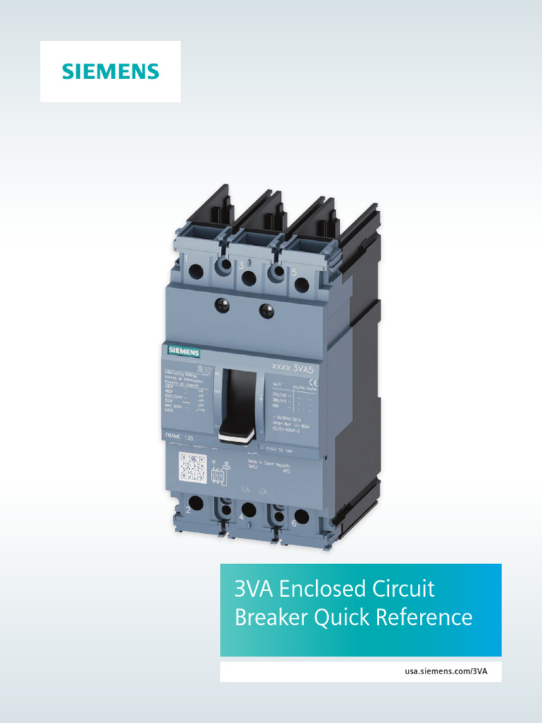 Siemens 3VA Enclosed Breaker Guide | PDF | Manufactured Goods ...