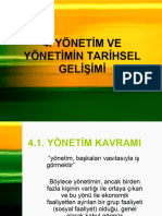 Bölüm - Yöneti̇m Ve Yöneti̇mi̇n Tari̇hsel Geli̇şi̇mi̇