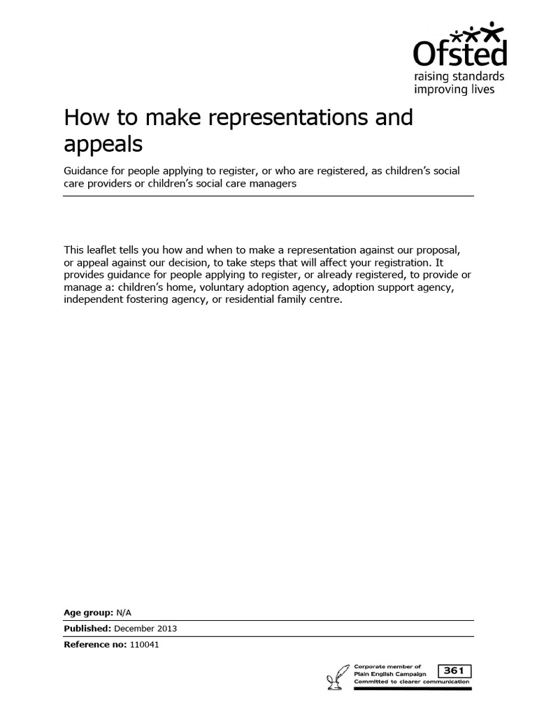 How To Make Representations and Appeals - Guidance | PDF | Government ...