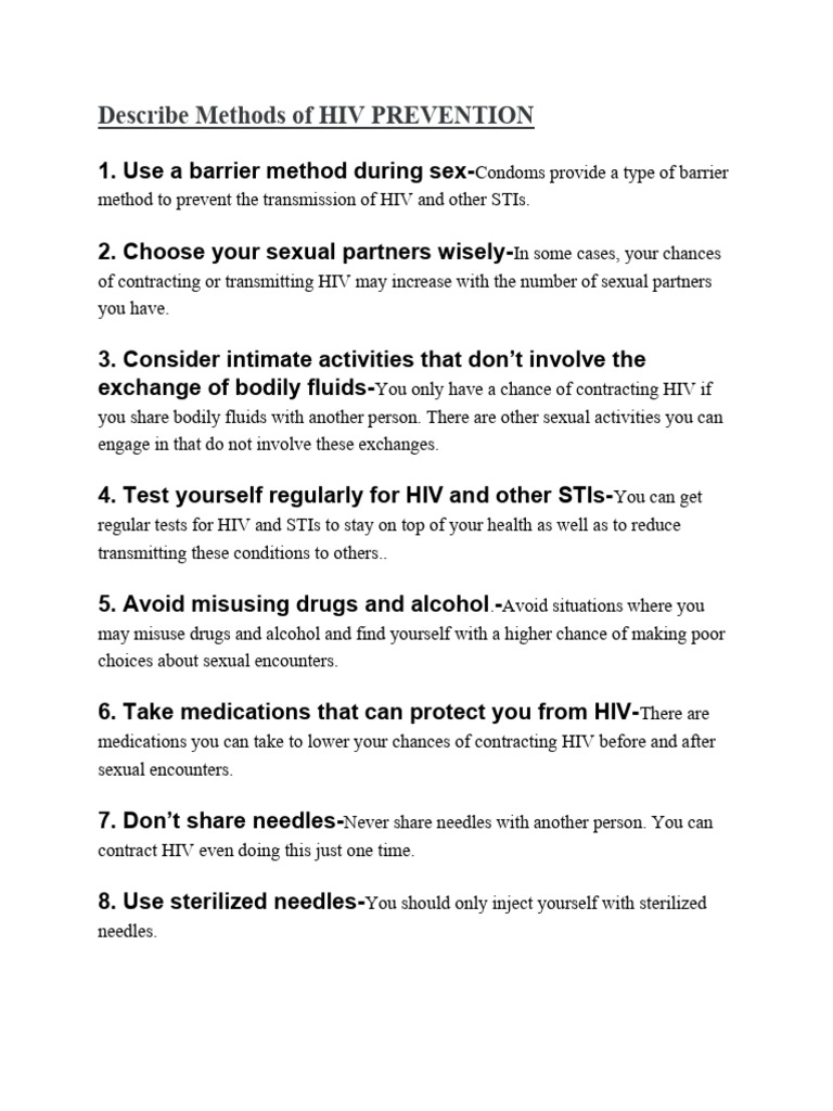 Methods Of Preventing Hiv Pdf