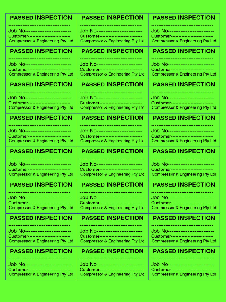 Inspection Sticker PDF