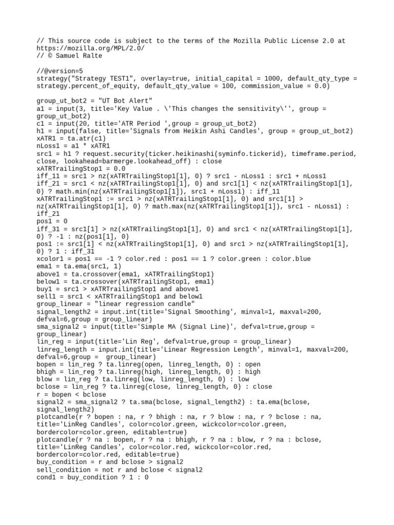 Trading Strategy Script | PDF | Computer Programming