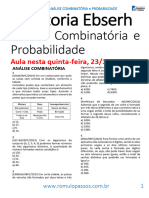 Mentoria EBSERH - Análise Combinatória Probabilidade (34 Questões Comentadas)