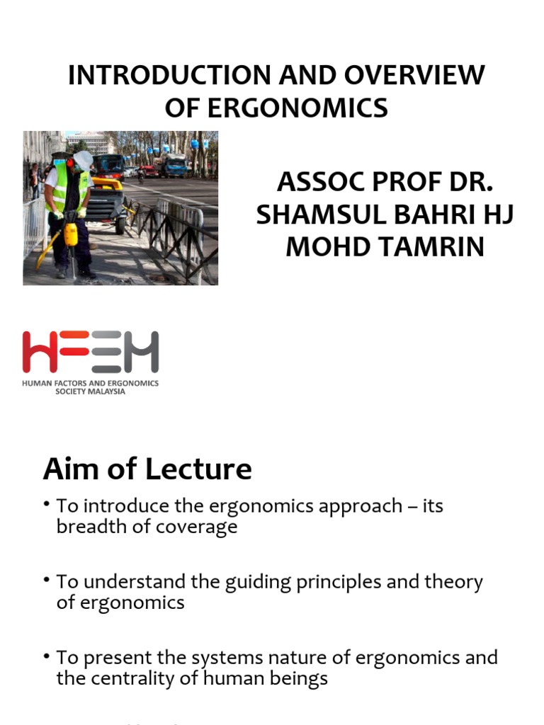 Introduction to Ergonomics Principles | PDF | Human Factors And ...