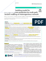 A Network Embedding Model For Pathogenic Genes Prediction by Multi-Path Random Walking On Heterogeneous Network