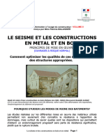 Le Seisme Et Les Constructions en Métal Et en Bois