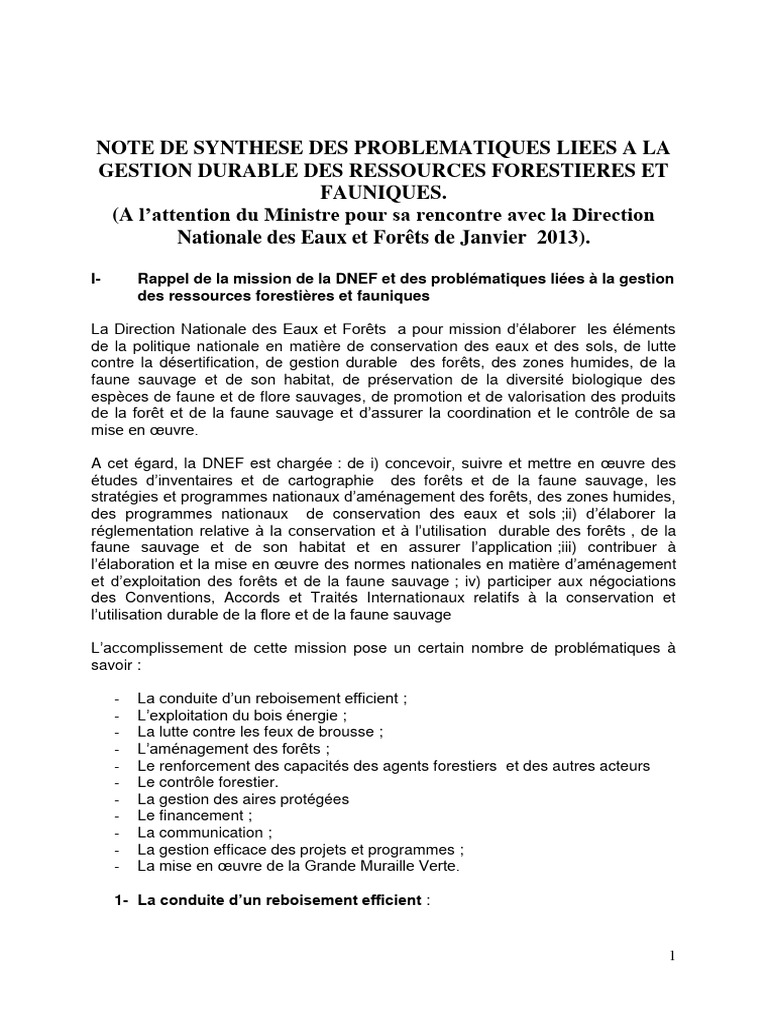 Gestion durable des ressources forestières | PDF | Forêt | Zone protégée