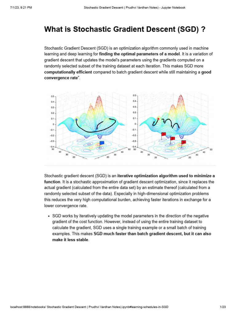 Stochastic Gradient Descent | PDF | Analysis | Intelligence (AI ...