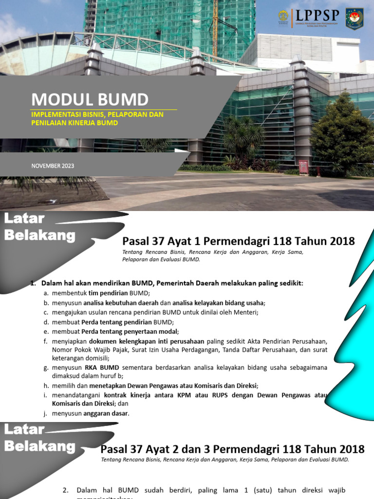 Pelatihan SDM dalam evaluasi kinerja BUMD