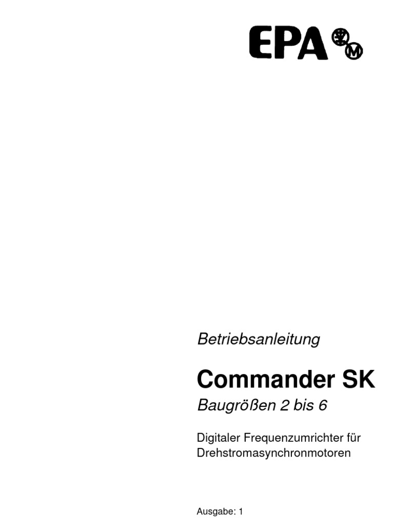 EPA Commander SK Size 2 To 6 Getting Started Guide Iss1-De | PDF
