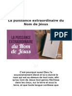 La Puissance Extraordinaire Du Nom de Jesus